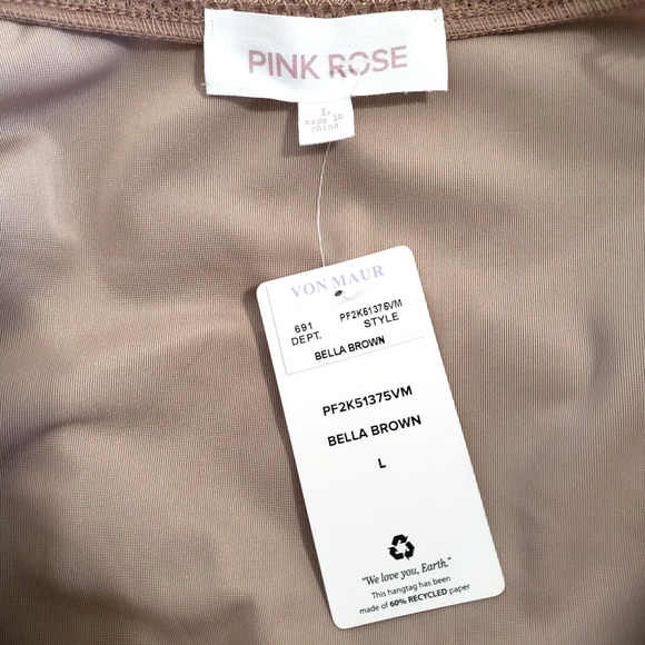 NEW!! Pink Rose Pink Stretch Spaghetti Strap Bodycon Short Mini Dress Front Slit - Picture 5 of 12